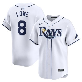 Men's Tampa Bay Rays #8 Brandon Lowe White Home Player Jersey