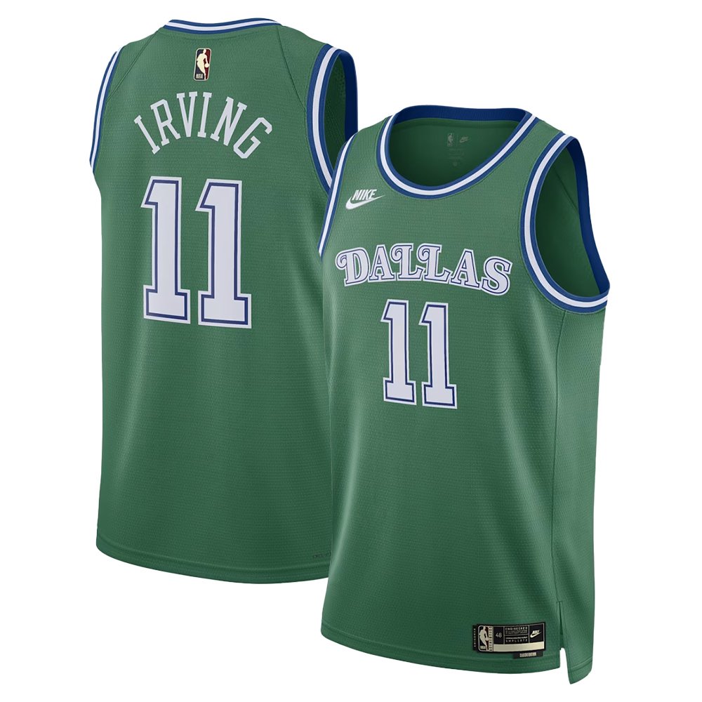 Men's Dallas Mavericks #11 Kyrie Irving Green 2025/26 Hardwood Classics Jersey