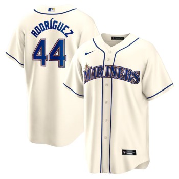 Men's Seattle Mariners #44 Julio Rodriguez Cream Official Replica Player Jersey