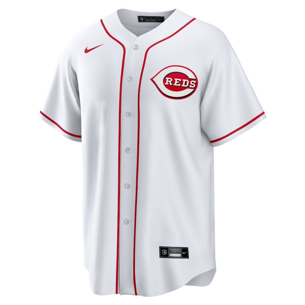 Men's Cincinnati Reds #7 Spencer Steer Nike White Home Limited Player Jersey Men's Cincinnati Reds #7 Spencer Steer Nike White Home Limited Player Jersey