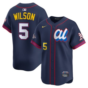 Youth American League #5 Jacob Wilson Nike Navy 2025 All-Star Edition Limited Player Jersey Youth American League #5 Jacob Wilson Nike Navy 2025 All-Star Edition Limited Player Jersey