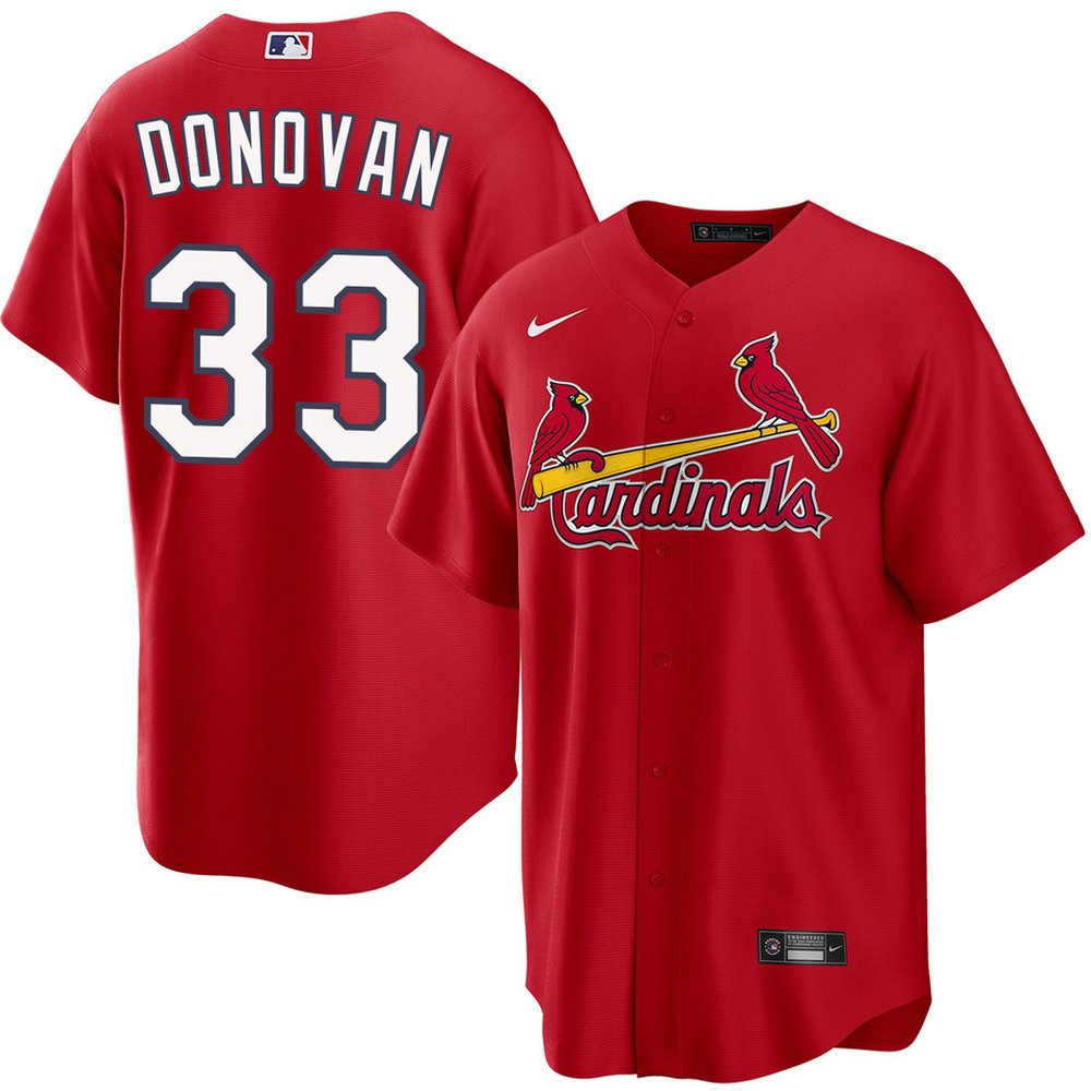 Men's St. Louis Cardinals #33 Brendan Donovan Red Home Limited Jersey