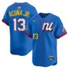 Youth National League #13 Ronald Acuna Jr. Nike Blue 2025 All-Star Edition Limited Player Jersey