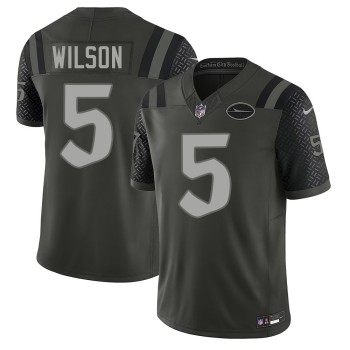 Men's New York Jets #5 Garrett Wilson Black Rivalries Collection F.U.S.E. Vapor Limited Stitched Jersey Men's New York Jets #5 Garrett Wilson Black Rivalries Collection F.U.S.E. Vapor Limited Stitched Jersey