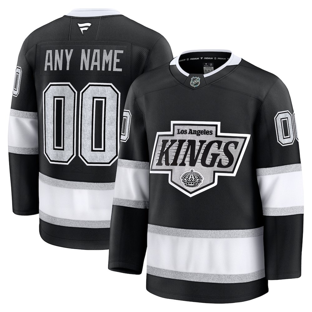Men's Los Angeles Kings Black Home Premium Custom Jersey