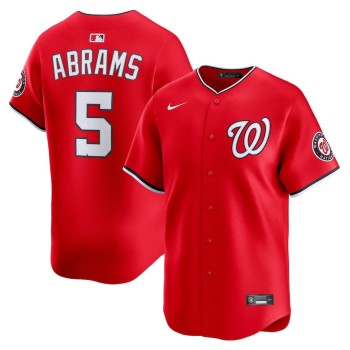 Men's Washington Nationals #5 CJ Abrams Red 2nd Alternate Limited Player Jersey