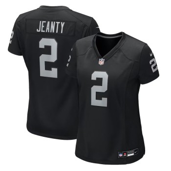 Women's Las Vegas Raiders #2 Ashton Jeanty Nike Black 2025 NFL Draft First Round Pick Team Game Jersey Women's Las Vegas Raiders #2 Ashton Jeanty Nike Black 2025 NFL Draft First Round Pick Team Game Jersey