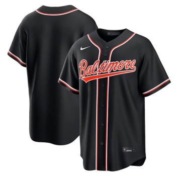 Men's Baltimore Orioles Nike Fashion Replica Black Out Jersey