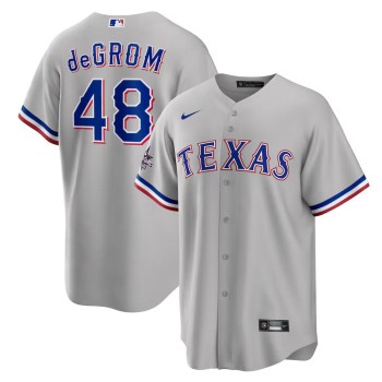 Youth Texas Rangers #48 Jacob deGrom Nike Gray 2025 MLB All-Star Game Replica Player Jersey Youth Texas Rangers #48 Jacob deGrom Nike Gray 2025 MLB All-Star Game Replica Player Jersey