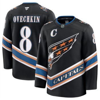 Youth Washington Capitals #8 Alexander Ovechkin Black 2024-25 Alternate Stitched Hockey Jersey Youth Washington Capitals #8 Alexander Ovechkin Black 2024-25 Alternate Stitched Hockey Jersey