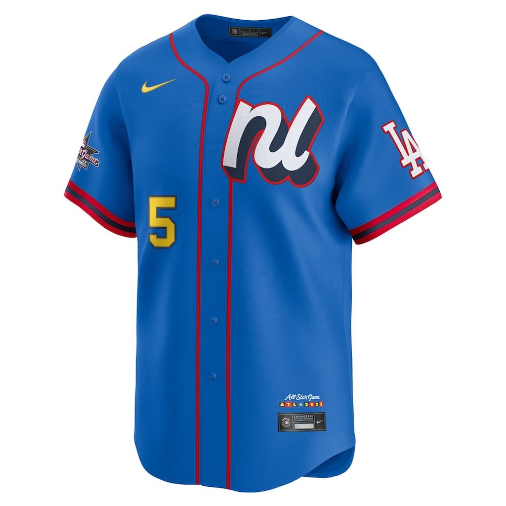 Youth National League #5 Freddie Freeman Nike Blue 2025 All-Star Edition Limited Player Jersey Youth National League #5 Freddie Freeman Nike Blue 2025 All-Star Edition Limited Player Jersey