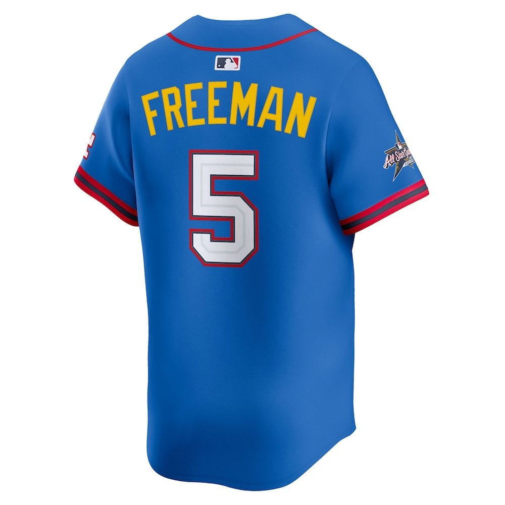 Youth National League #5 Freddie Freeman Nike Blue 2025 All-Star Edition Limited Player Jersey Youth National League #5 Freddie Freeman Nike Blue 2025 All-Star Edition Limited Player Jersey