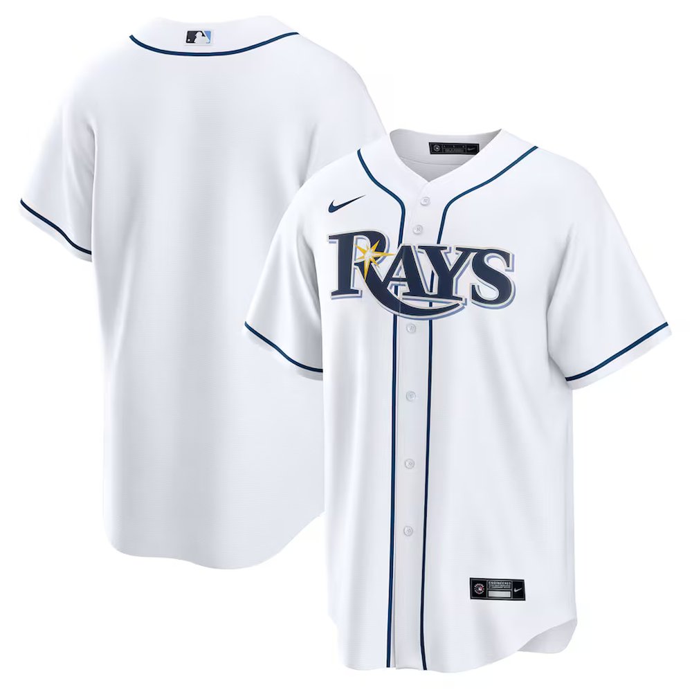 Men's Tampa Bay Rays White Home Replica 2.0 Jersey