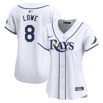 Women's Tampa Bay Rays #8 Brandon Lowe White Home Limited Player Jersey