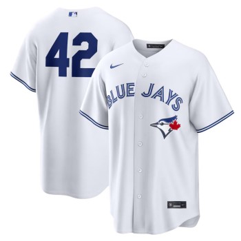 Men's Toronto Blue Jays #42 Jackie Robinson Nike White Home 2026 Jackie Robinson Day Replica Jersey