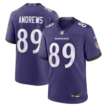 Men's Baltimore Ravens #89 Mark Andrews Purple Team Game Jersey Men's Baltimore Ravens #89 Mark Andrews Purple Team Game Jersey