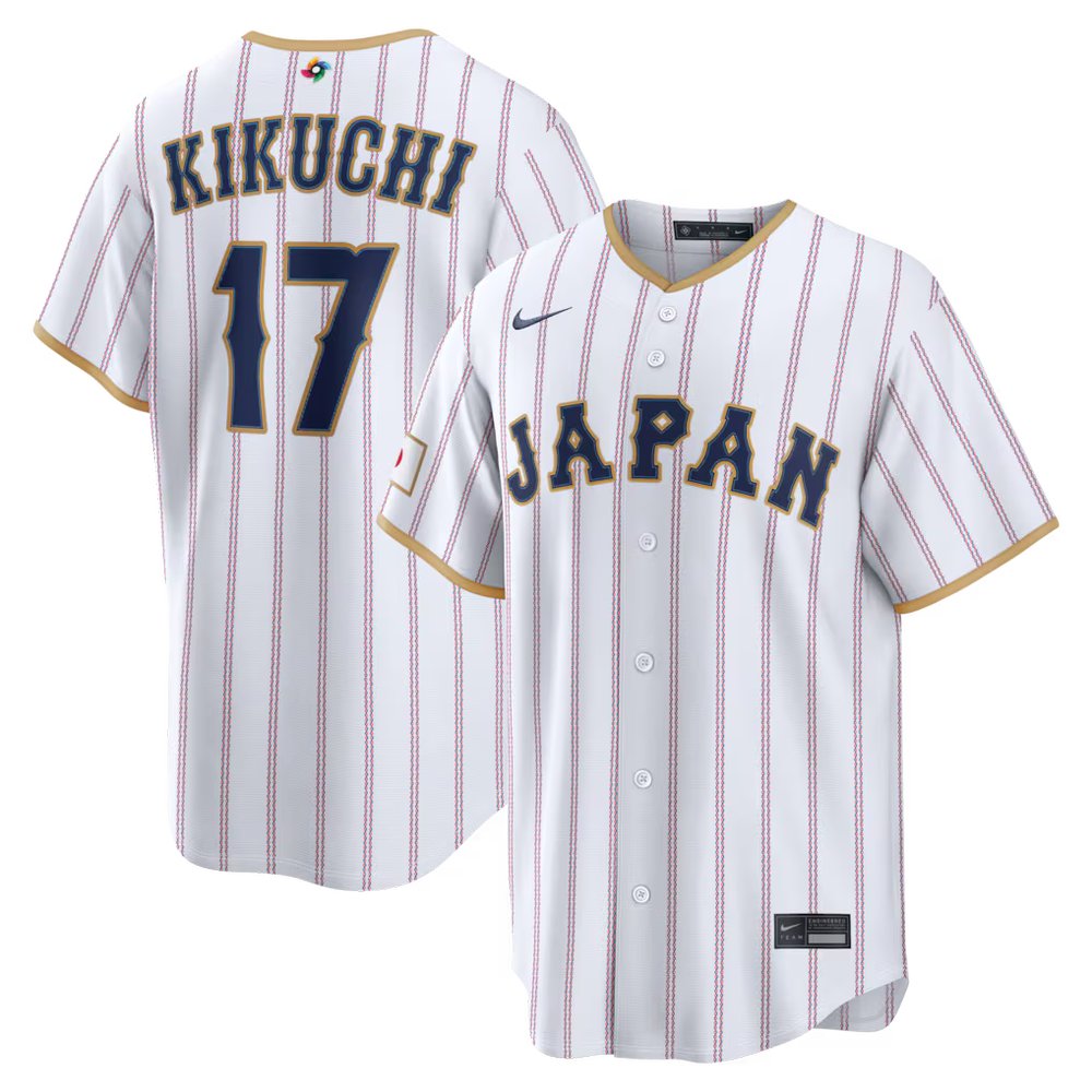 Youth Japan Baseball #17 Yusei Kikuchi White 2026 World Baseball Classic Home Stadium Jersey