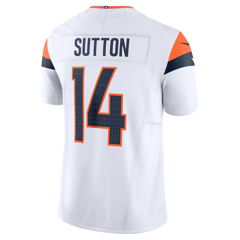 Men's Denver Broncos Courtland Sutton White Mile High Collection Vapor F.U.S.E. Limited Jersey Men's Denver Broncos Courtland Sutton White Mile High Collection Vapor F.U.S.E. Limited Jersey