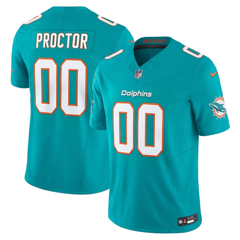 Youth Miami Dolphins Kadyn Proctor Aqua 2026 NFL Draft Vapor F.U.S.E. Limited Jersey