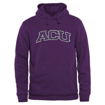 Abilene Christian University Wildcats Arch Name Pullover Hoodie Purple Abilene Christian University Wildcats Arch Name Pullover Hoodie Purple