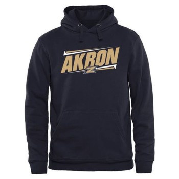 Akron Zips Double Bar Pullover Hoodie Navy Akron Zips Double Bar Pullover Hoodie Navy