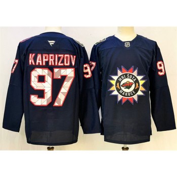 Youth Minnesota Wild #97 Kirill Kaprizov Navy 2024-25 Stitched Hockey Jersey Youth Minnesota Wild #97 Kirill Kaprizov Navy 2024-25 Stitched Hockey Jersey
