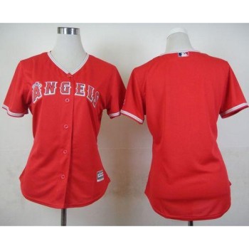 Angels Blank Red Alternate Women's Stitched MLB Jersey Angels Blank Red Alternate Women's Stitched MLB Jersey