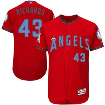 Angels of Anaheim #43 Garrett Richards Red Flexbase Authentic Collection 2016 Father's Day Stitched MLB Jersey Angels of Anaheim #43 Garrett Richards Red Flexbase Authentic Collection 2016 Father's Day Stitched MLB Jersey