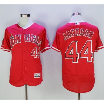 Angels of Anaheim #44 Reggie Jackson Red Flexbase Authentic Collection Stitched MLB Jersey Angels of Anaheim #44 Reggie Jackson Red Flexbase Authentic Collection Stitched MLB Jersey