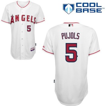 Angels of Anaheim #5 Albert Pujols White Cool Base Stitched MLB Jersey Angels of Anaheim #5 Albert Pujols White Cool Base Stitched MLB Jersey