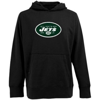 Antigua New York Jets Signature Pullover Hoodie Black Antigua New York Jets Signature Pullover Hoodie Black