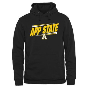 Appalachian State Mountaineers Double Bar Pullover Hoodie Black Appalachian State Mountaineers Double Bar Pullover Hoodie Black
