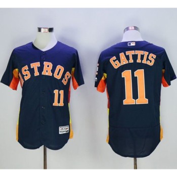 Astros #11 Evan Gattis Navy Blue Flexbase Authentic Collection Stitched MLB Jersey Astros #11 Evan Gattis Navy Blue Flexbase Authentic Collection Stitched MLB Jersey