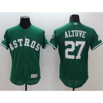 Astros #27 Jose Altuve Green Celtic Flexbase Authentic Collection Stitched MLB Jersey Astros #27 Jose Altuve Green Celtic Flexbase Authentic Collection Stitched MLB Jersey