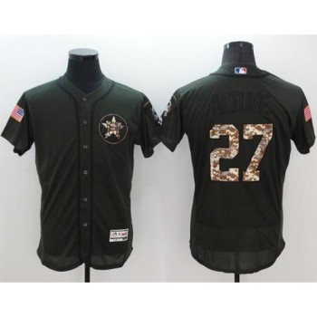 Astros #27 Jose Altuve Green Flexbase Authentic Collection Salute to Service Stitched MLB Jersey Astros #27 Jose Altuve Green Flexbase Authentic Collection Salute to Service Stitched MLB Jersey