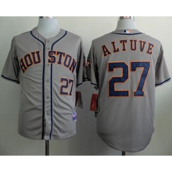 Astros #27 Jose Altuve Grey Cool Base Stitched MLB Jersey Astros #27 Jose Altuve Grey Cool Base Stitched MLB Jersey