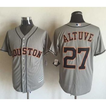 Astros #27 Jose Altuve Grey New Cool Base Stitched MLB Jersey Astros #27 Jose Altuve Grey New Cool Base Stitched MLB Jersey
