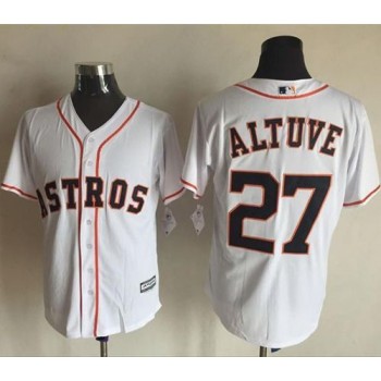 Astros #27 Jose Altuve White New Cool Base Stitched MLB Jersey Astros #27 Jose Altuve White New Cool Base Stitched MLB Jersey