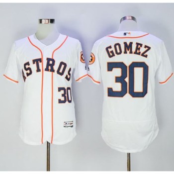 Astros #30 Carlos Gomez White Flexbase Authentic Collection Stitched MLB Jersey Astros #30 Carlos Gomez White Flexbase Authentic Collection Stitched MLB Jersey