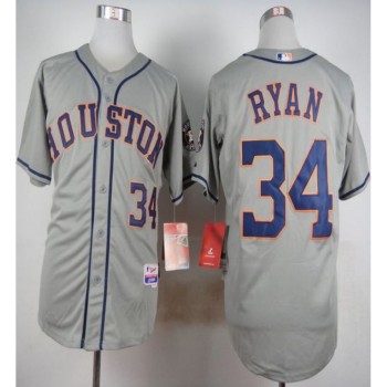 Astros #34 Nolan Ryan Grey Cool Base Stitched MLB Jersey Astros #34 Nolan Ryan Grey Cool Base Stitched MLB Jersey