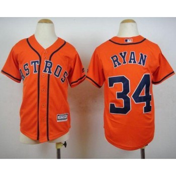 Astros #34 Nolan Ryan Orange Cool Base Stitched Youth MLB Jersey Astros #34 Nolan Ryan Orange Cool Base Stitched Youth MLB Jersey