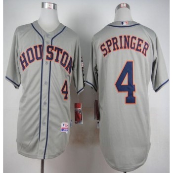 Astros #4 George Springer Grey Cool Base Stitched MLB Jersey Astros #4 George Springer Grey Cool Base Stitched MLB Jersey