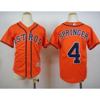 Astros #4 George Springer Orange Cool Base Stitched Youth MLB Jersey Astros #4 George Springer Orange Cool Base Stitched Youth MLB Jersey