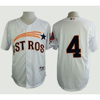 Astros #4 George Springer White 1965 Turn Back The Clock Stitched MLB Jersey Astros #4 George Springer White 1965 Turn Back The Clock Stitched MLB Jersey