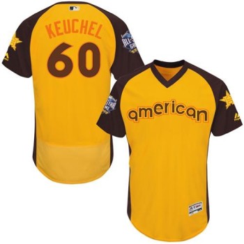 Astros #60 Dallas Keuchel Gold Flexbase Authentic Collection 2016 All-Star American League Stitched MLB Jersey Astros #60 Dallas Keuchel Gold Flexbase Authentic Collection 2016 All-Star American League Stitched MLB Jersey