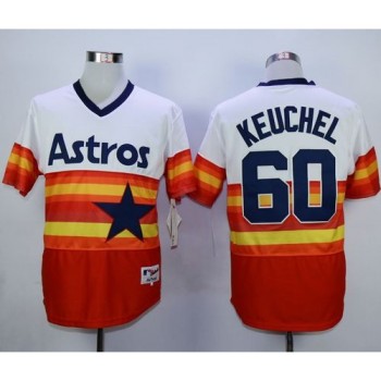 Astros #60 Dallas Keuchel White/Orange 1980 Turn Back The Clock Stitched MLB Jersey Astros #60 Dallas Keuchel White/Orange 1980 Turn Back The Clock Stitched MLB Jersey