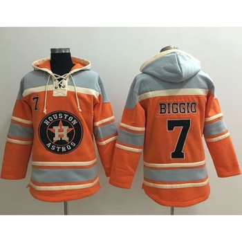 Astros #7 Craig Biggio Orange Sawyer Hooded Sweatshirt MLB Hoodie Astros #7 Craig Biggio Orange Sawyer Hooded Sweatshirt MLB Hoodie