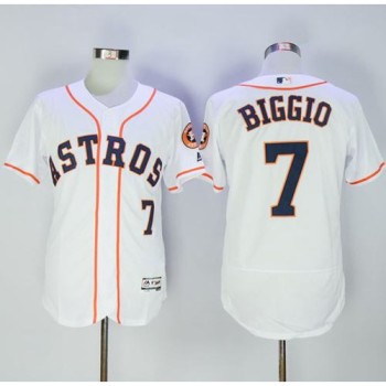 Astros #7 Craig Biggio White Flexbase Authentic Collection Stitched MLB Jersey Astros #7 Craig Biggio White Flexbase Authentic Collection Stitched MLB Jersey