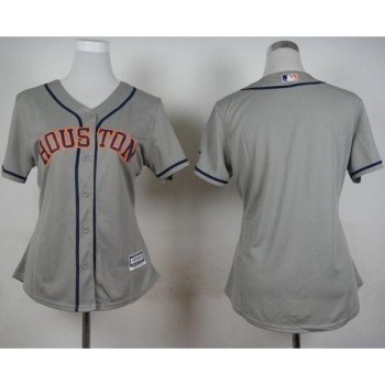 Astros Blank Grey Road Women's Stitched MLB Jersey Astros Blank Grey Road Women's Stitched MLB Jersey