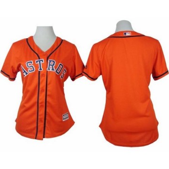 Astros Blank Orange Alternate Women's Stitched MLB Jersey Astros Blank Orange Alternate Women's Stitched MLB Jersey